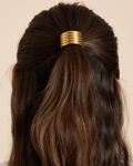 Ribbed Metallic Hair Tie
