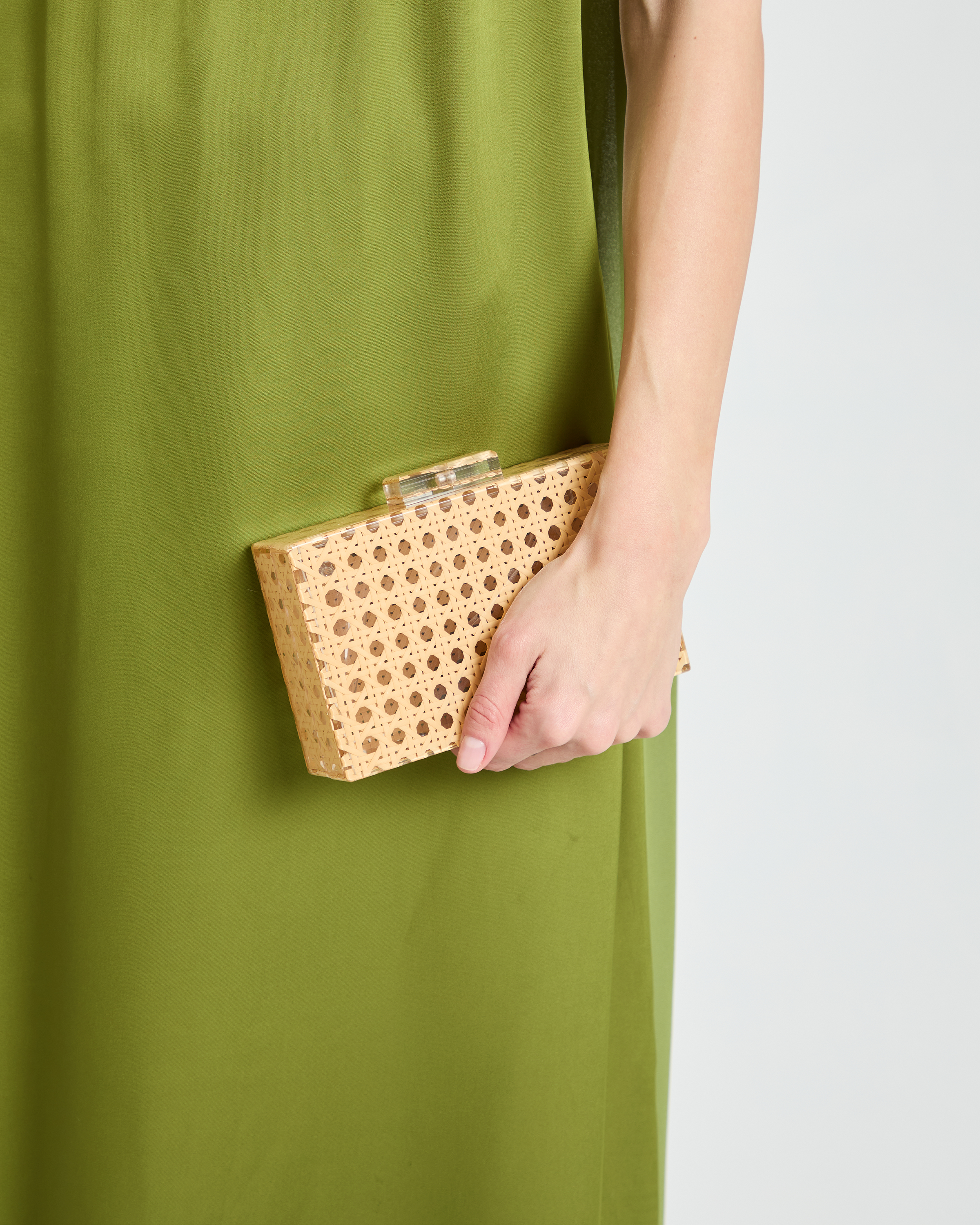 Ember Acrylic Rattan Clutch