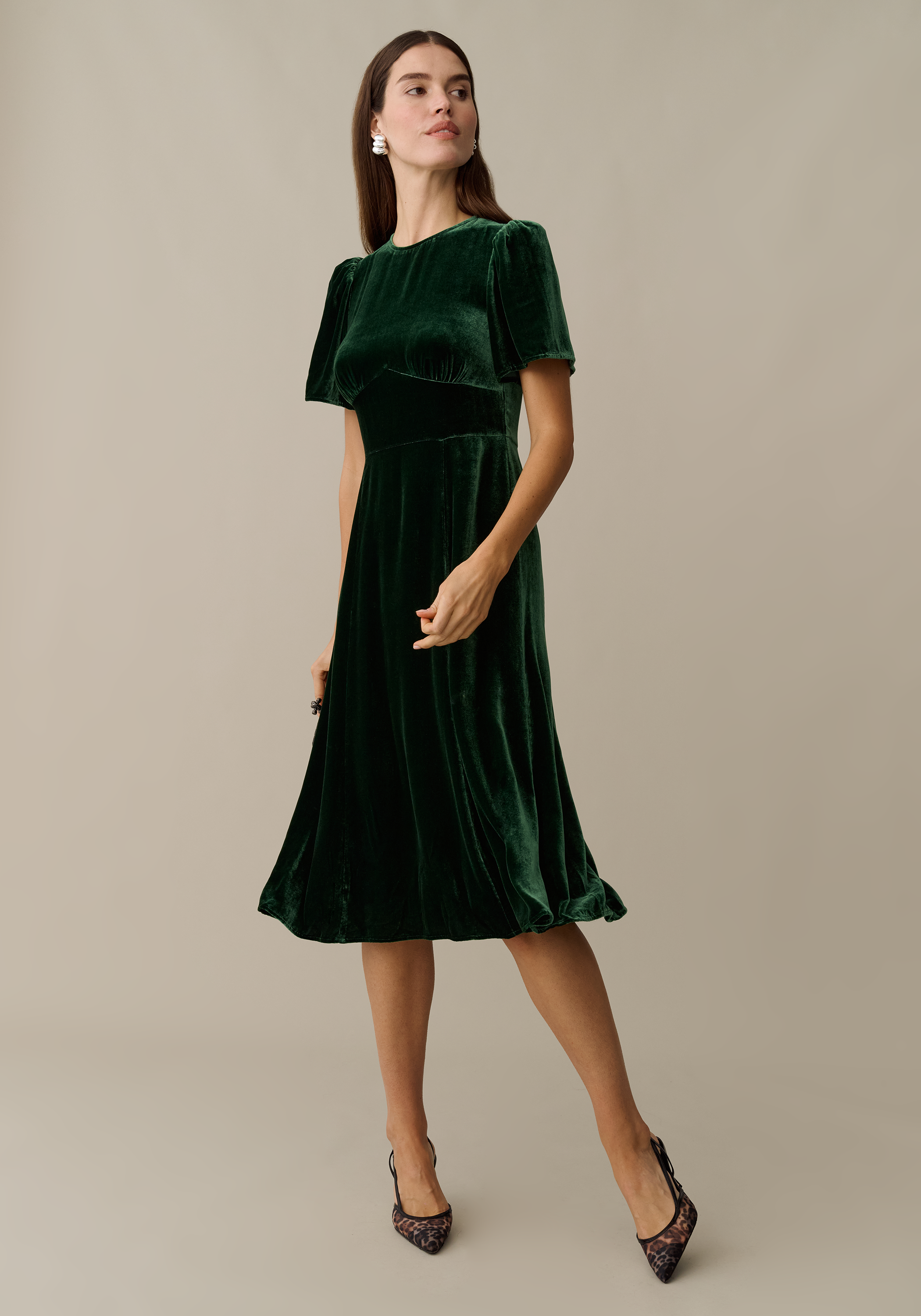 Amaris Silk Velvet Dress